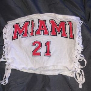 miami lace up tube top